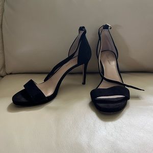 Essex Lane Black Stiletto Sandal with Ankle Strap
